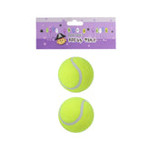Toy Tennis Ball(2PCS) - vibrant yellow tennis balls packaged for fun and games.